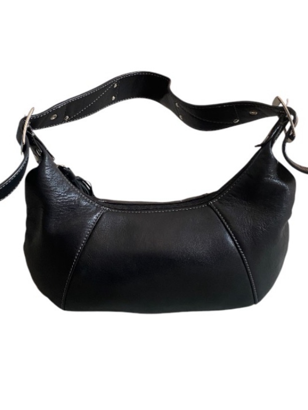 Vintage Tignanello Y2K genuine black leather shoulder bag